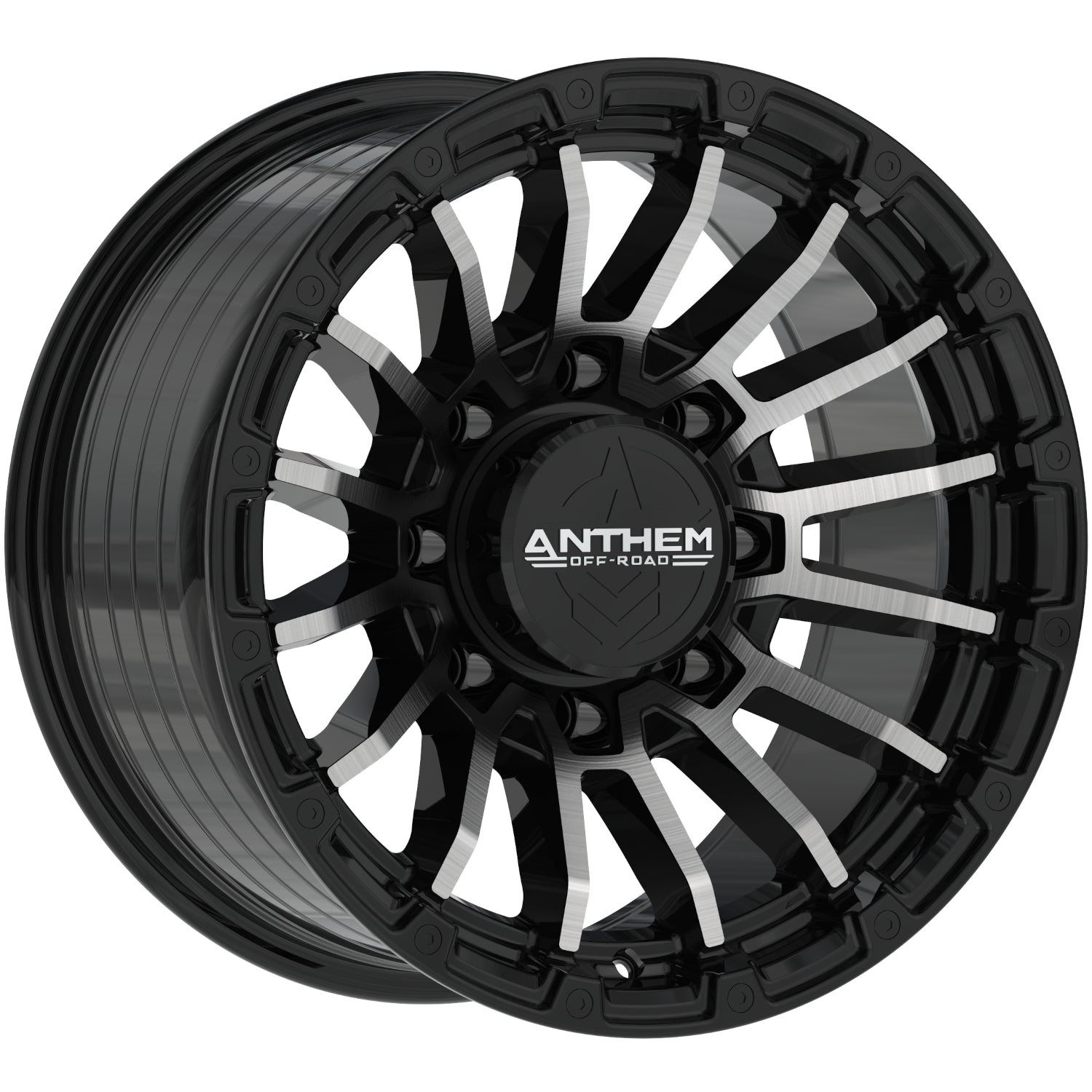 Anthem Offroad Raider Custom Wheel Satin Black w/ Machined Face