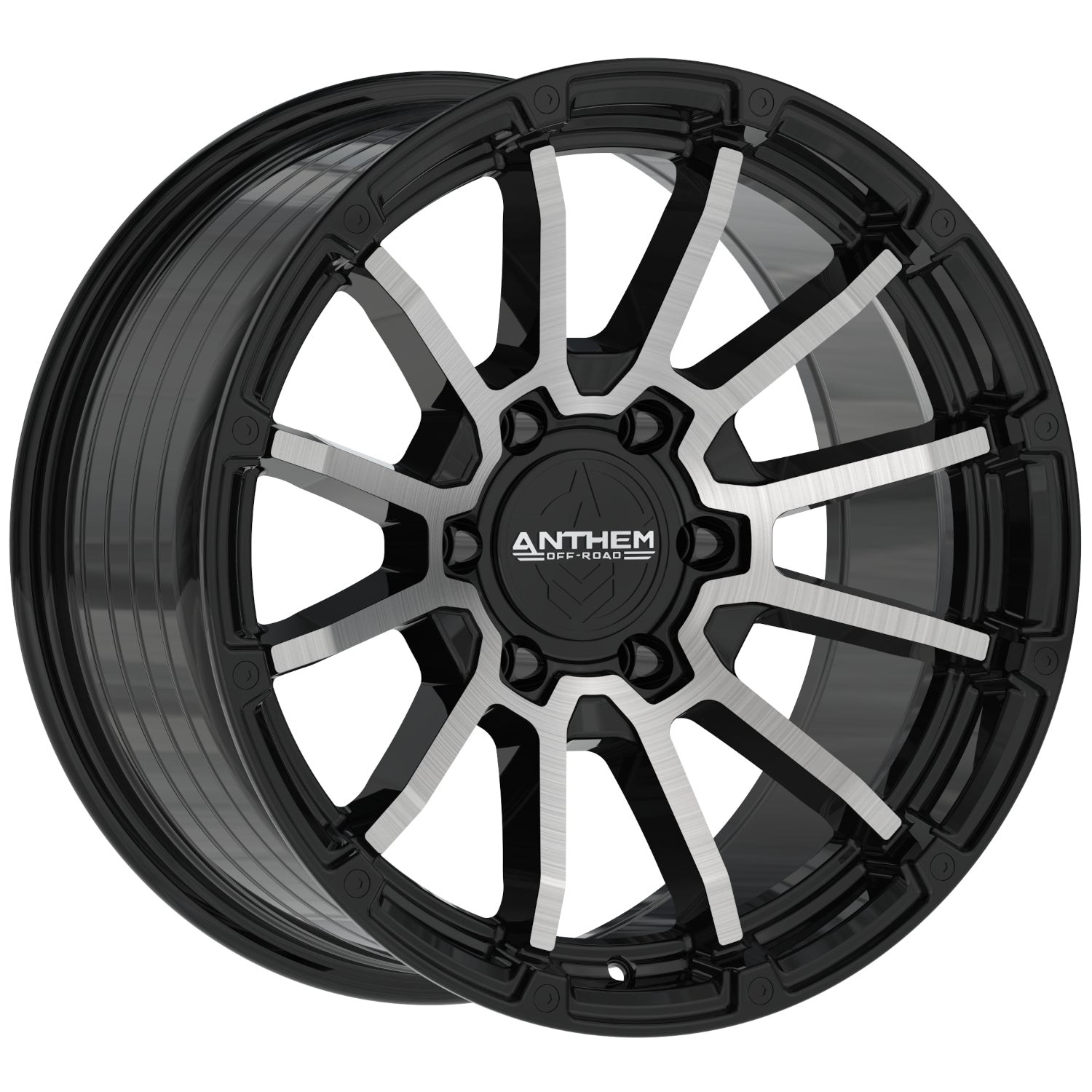 Anthem Offroad Raider Custom Wheel Satin Black w/ Machined Face