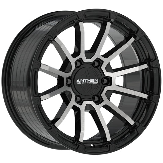 Anthem Offroad Raider Custom Wheel Satin Black w/ Machined Face