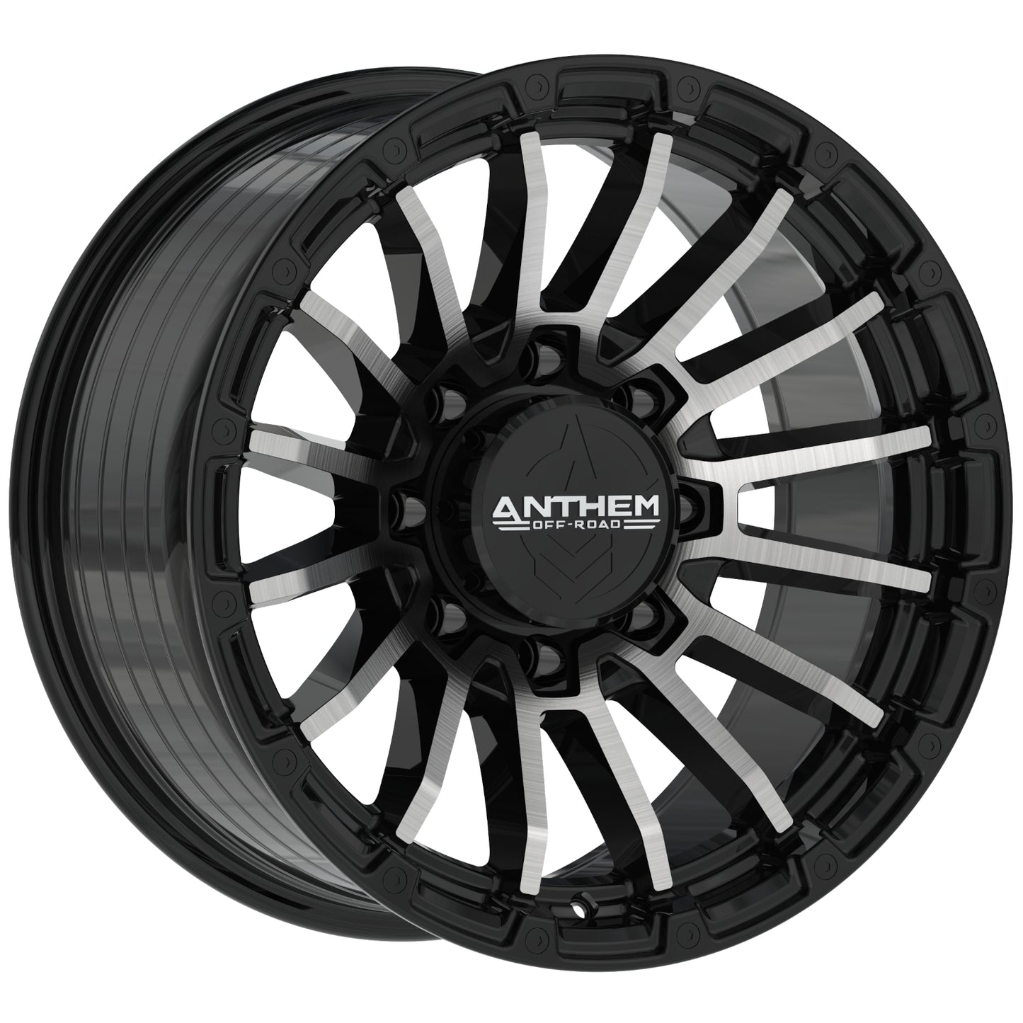 Anthem Offroad Raider Custom Wheel Satin Black w/ Machined Face