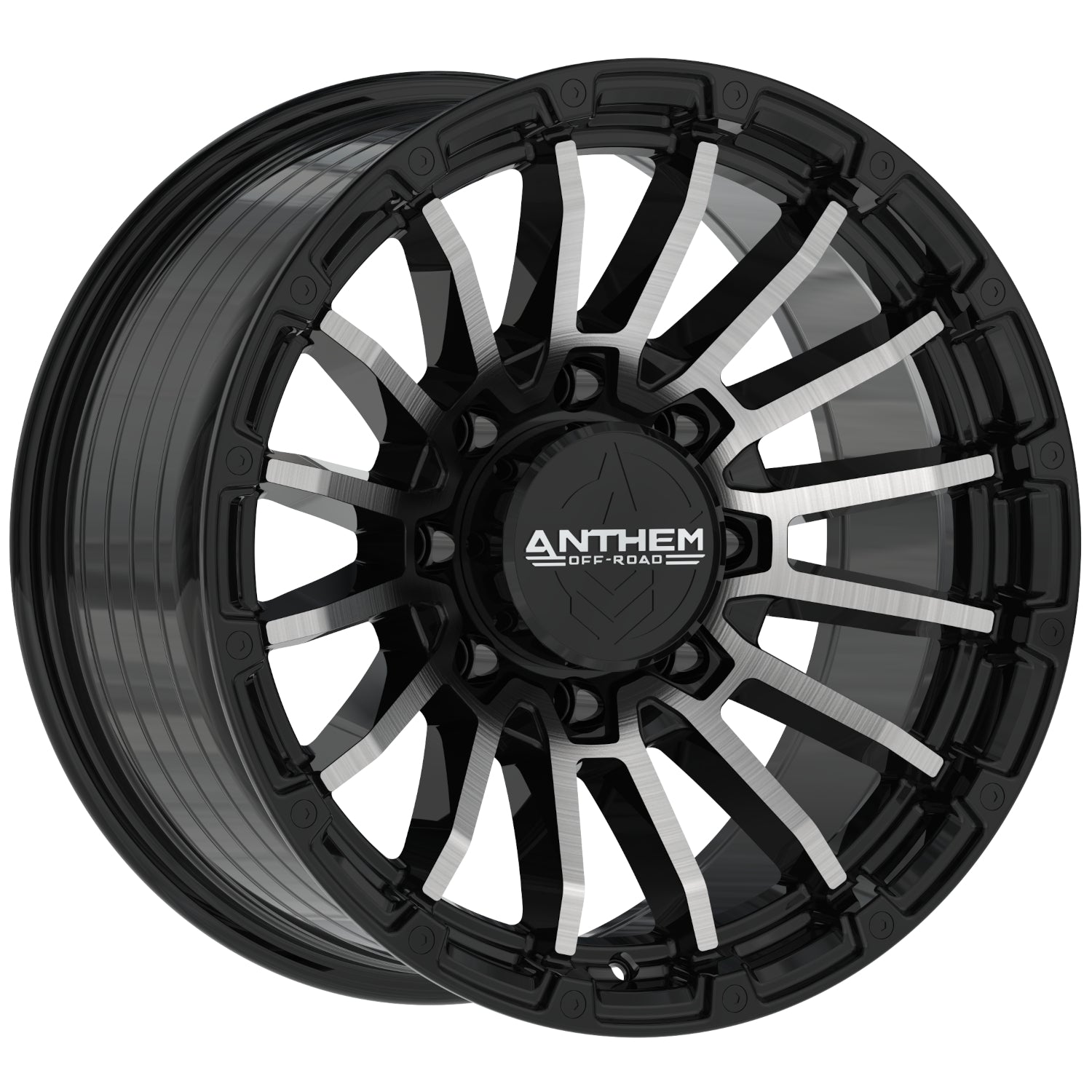 Anthem Offroad Raider Custom Wheel Satin Black w/ Machined Face