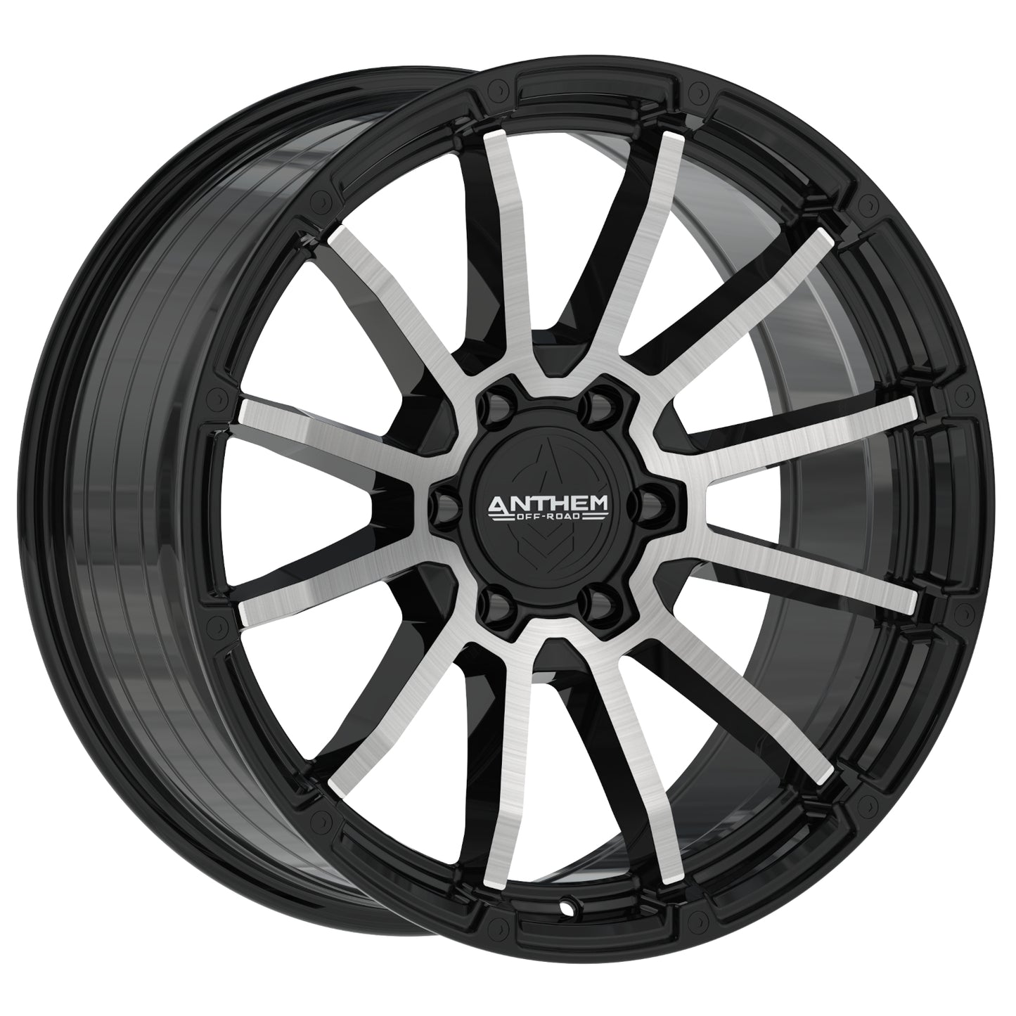 Anthem Offroad Raider Custom Wheel Satin Black w/ Machined Face