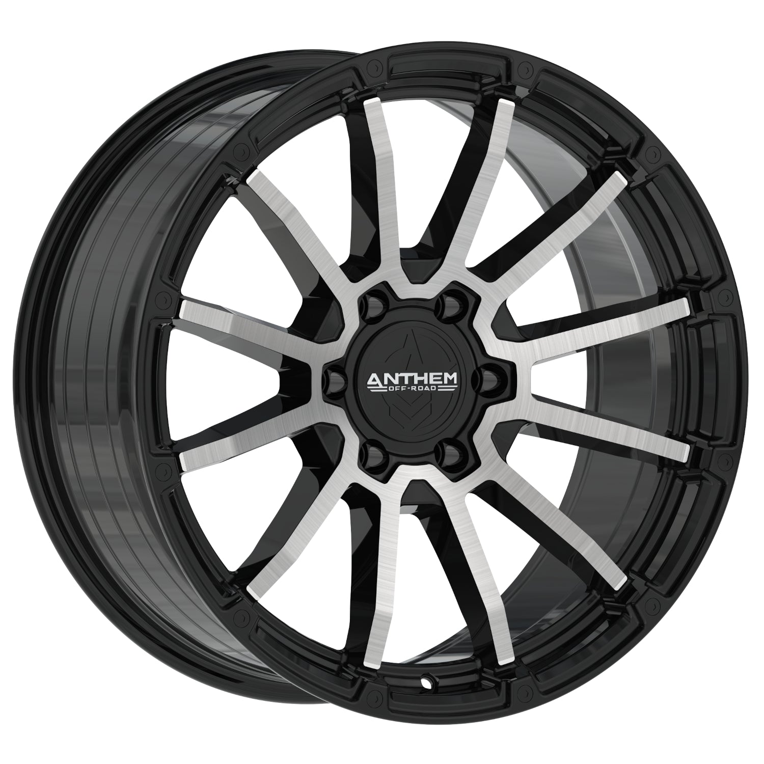 Anthem Offroad Raider Custom Wheel Satin Black w/ Machined Face