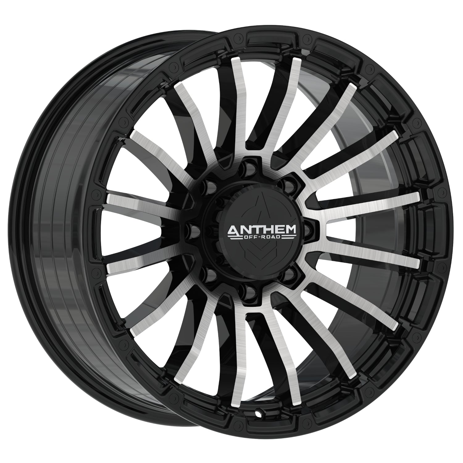 Anthem Offroad Raider Custom Wheel Satin Black w/ Machined Face