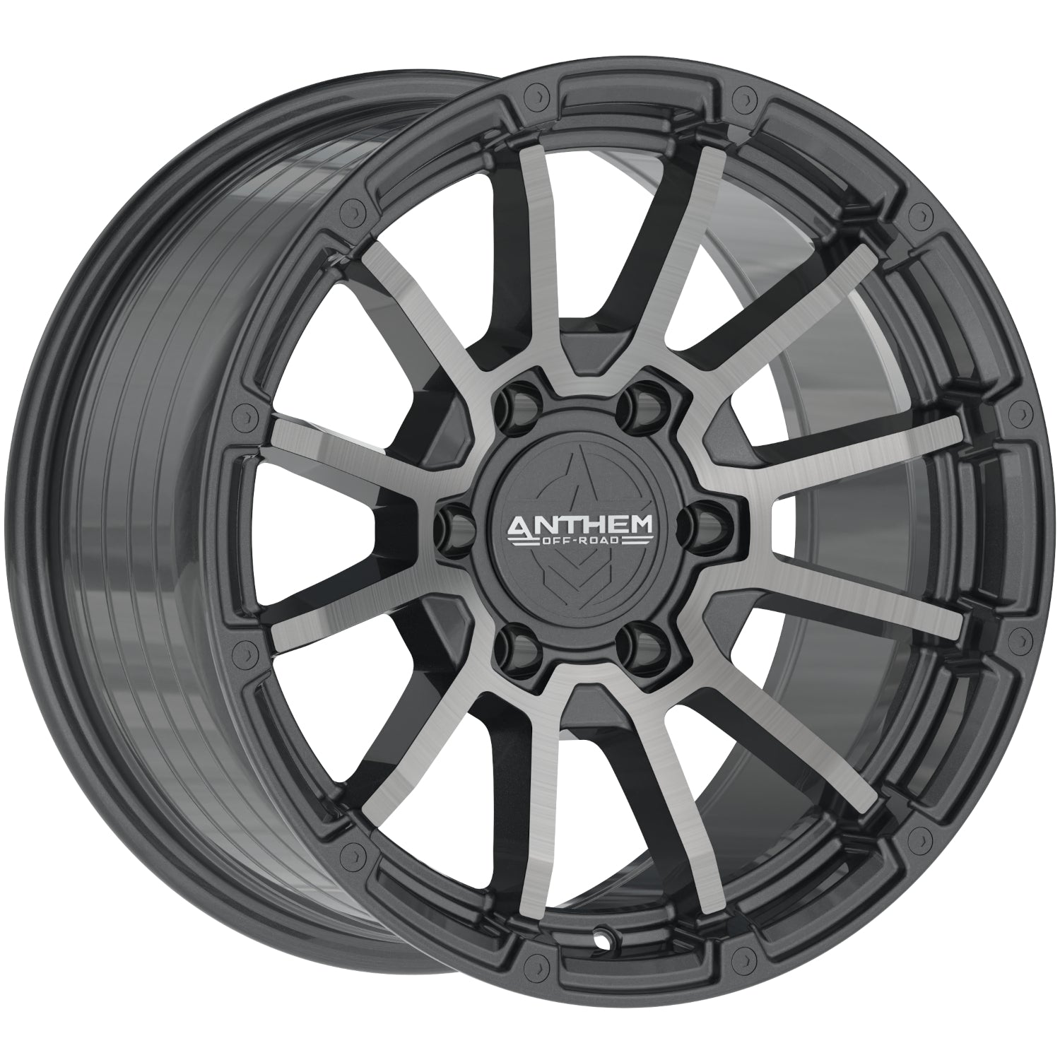 Anthem Offroad Raider Custom Wheel Satin Gunmetal w/ Machined Face