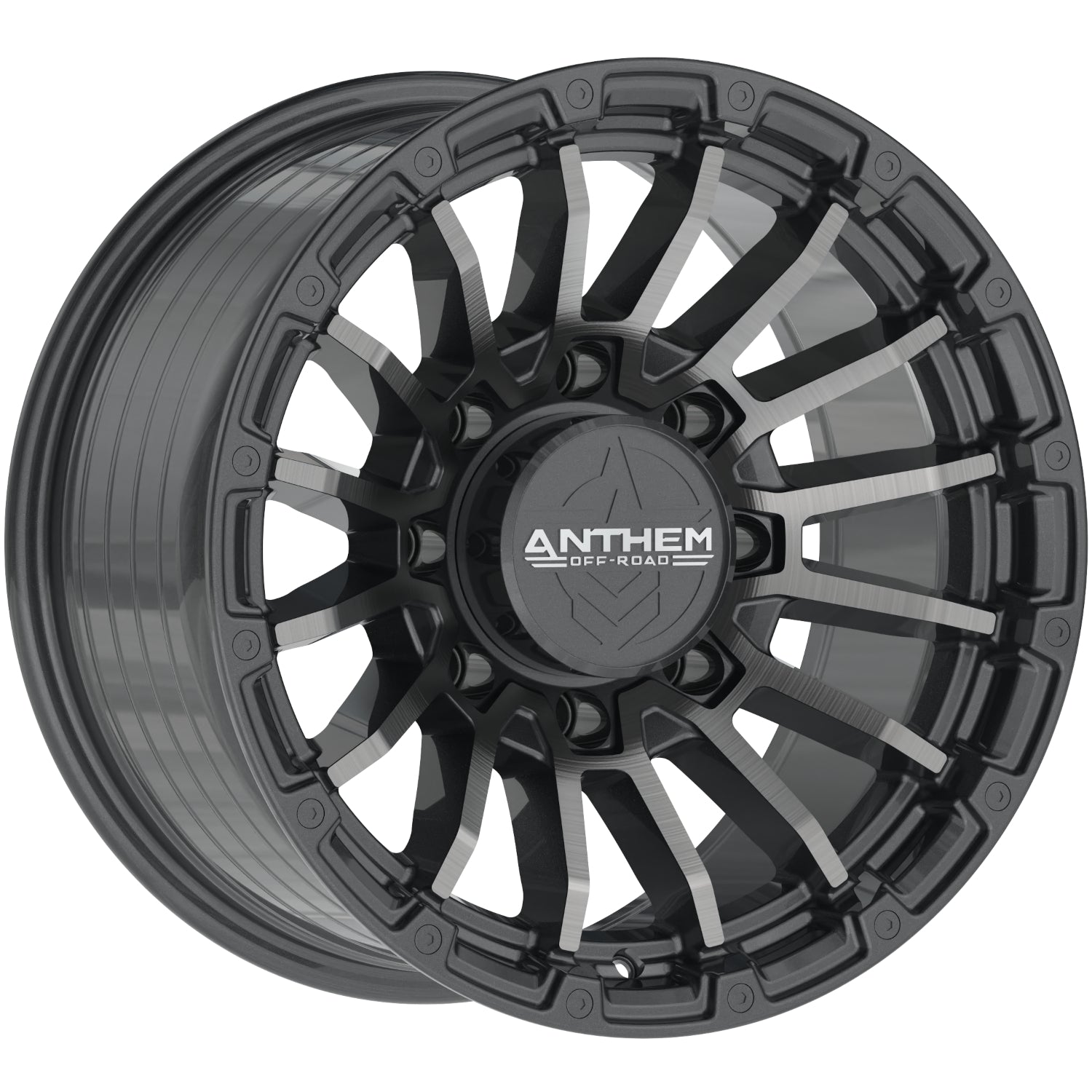 Anthem Offroad Raider Custom Wheel Satin Gunmetal w/ Machined Face