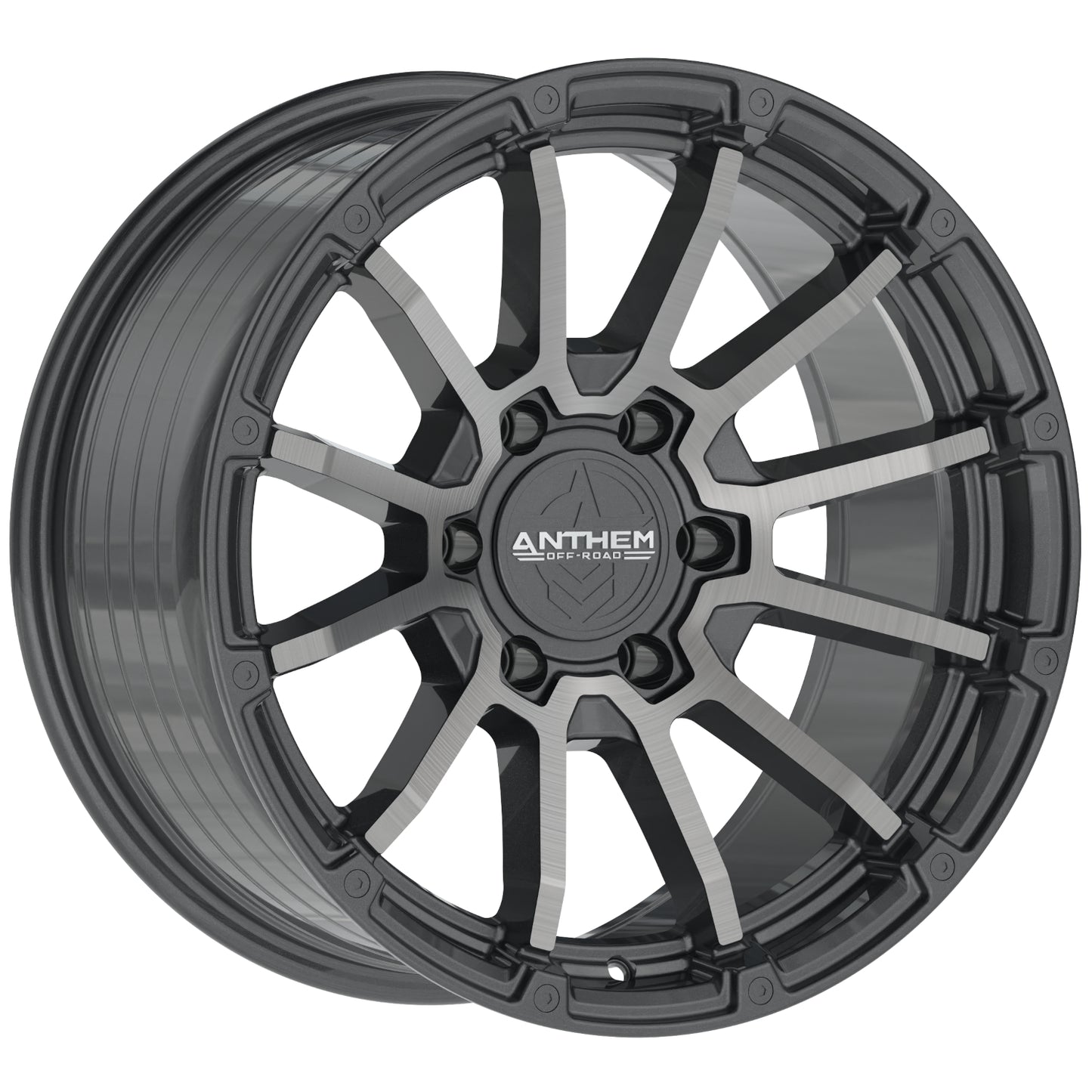 Anthem Offroad Raider Custom Wheel Satin Gunmetal w/ Machined Face
