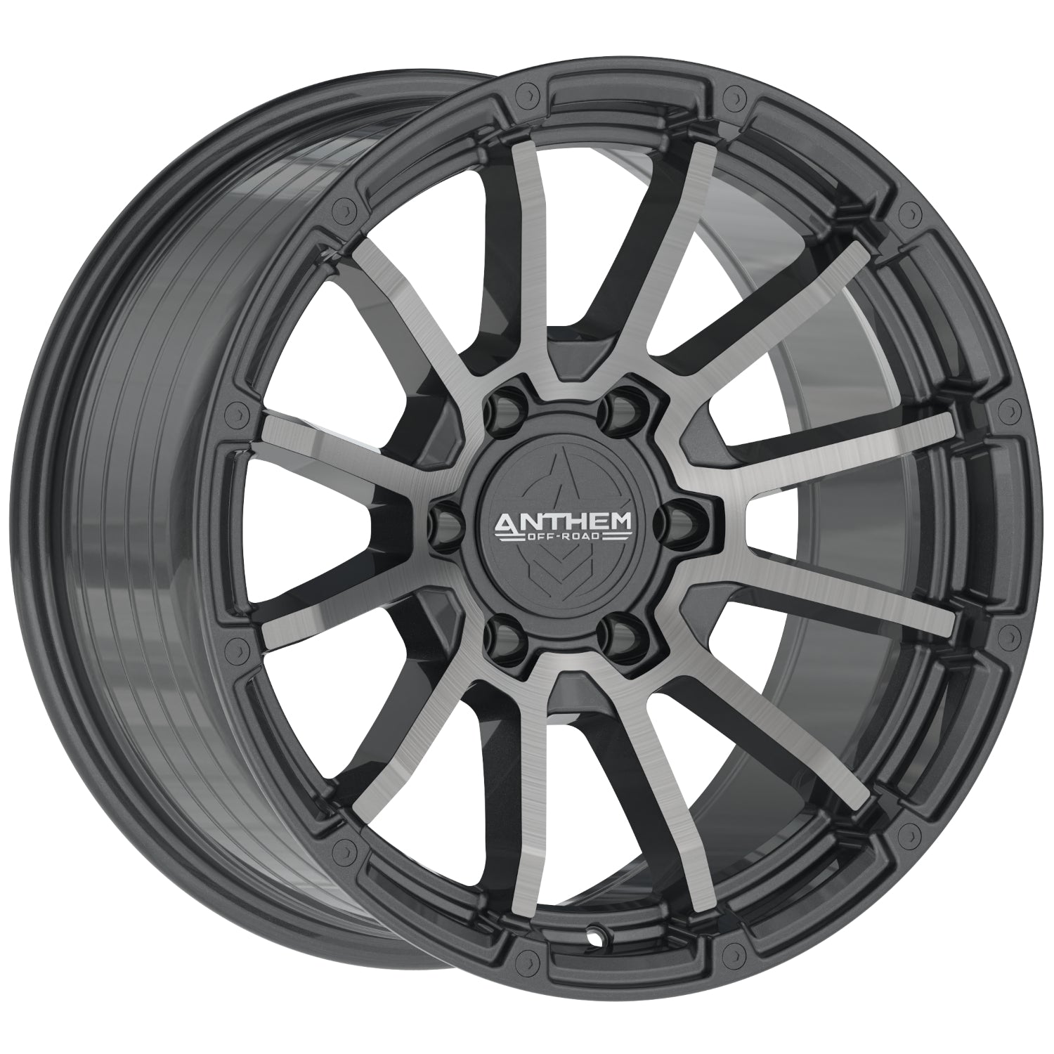 Anthem Offroad Raider Custom Wheel Satin Gunmetal w/ Machined Face