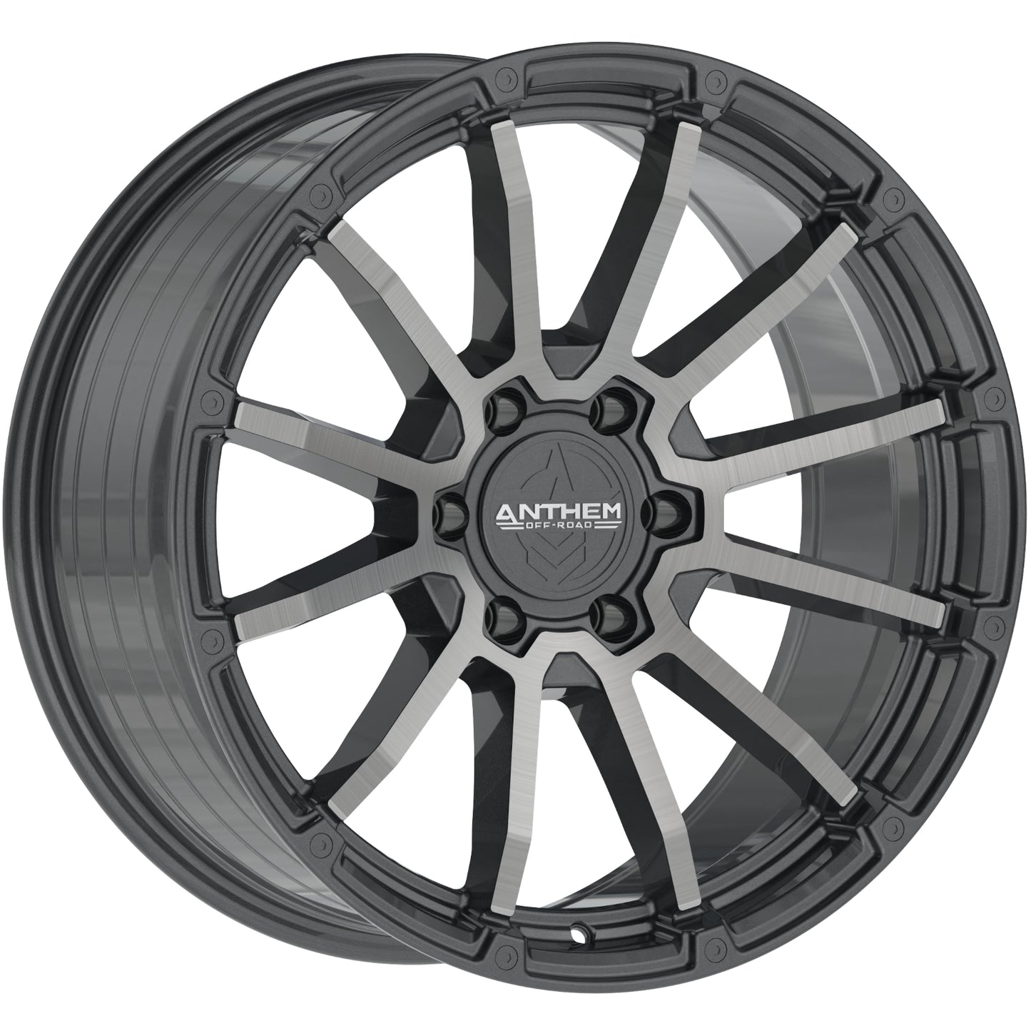 Anthem Offroad Raider Custom Wheel Satin Gunmetal w/ Machined Face