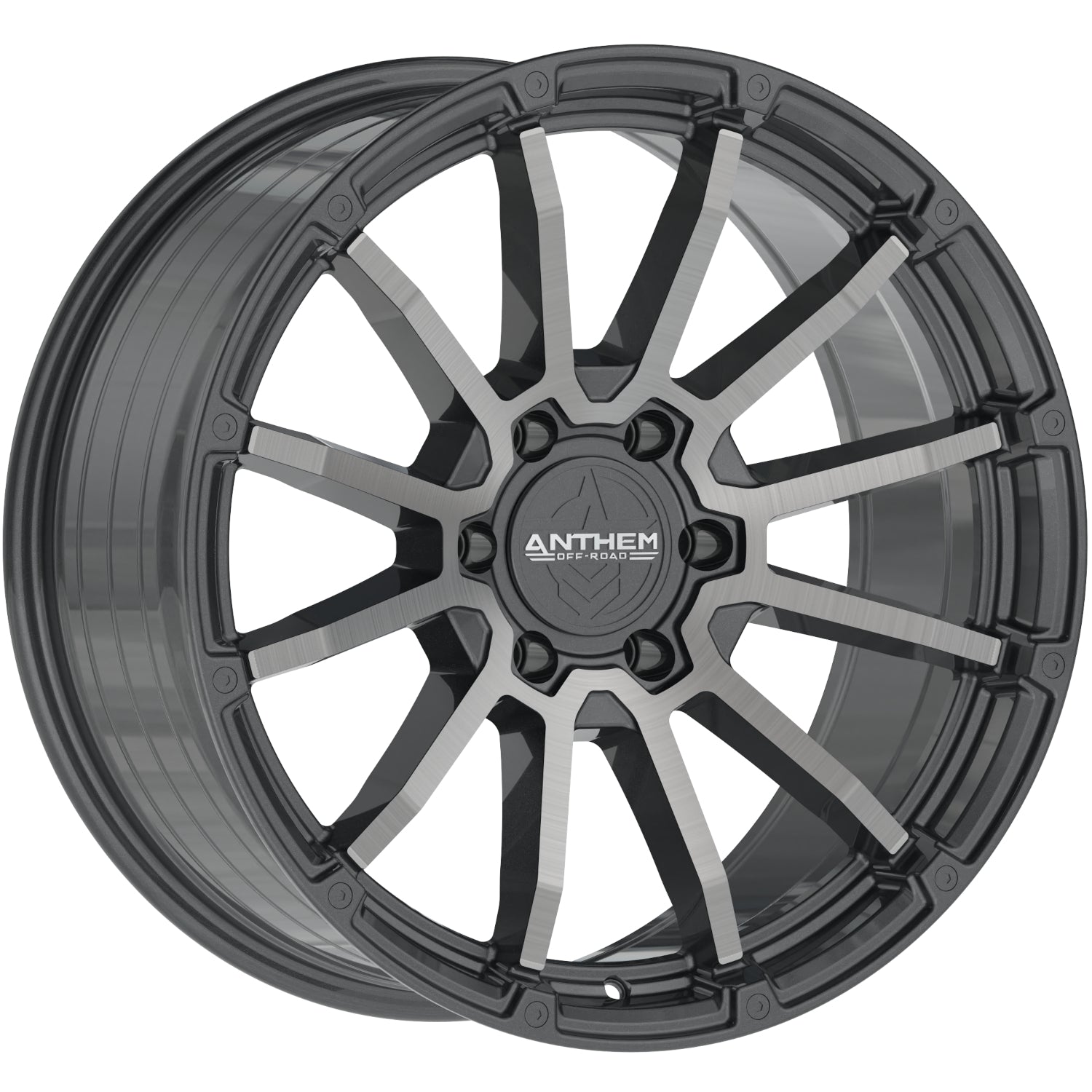 Anthem Offroad Raider Custom Wheel Satin Gunmetal w/ Machined Face
