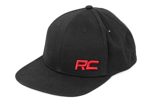Rough Country Rough Country Hat | Flat Bill | Red Logo | Black