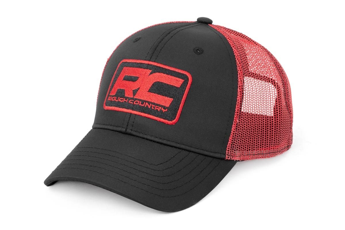 Rough Country Rough Country Hat | Red Mesh | Rough Country Patch | Black/Red