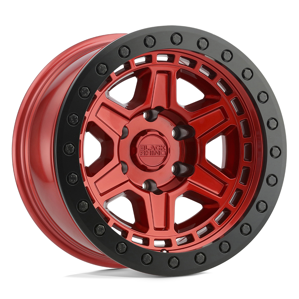 Black Rhino Hard Alloys RENO CANDY RED W/ BLACK RING & BOLTS