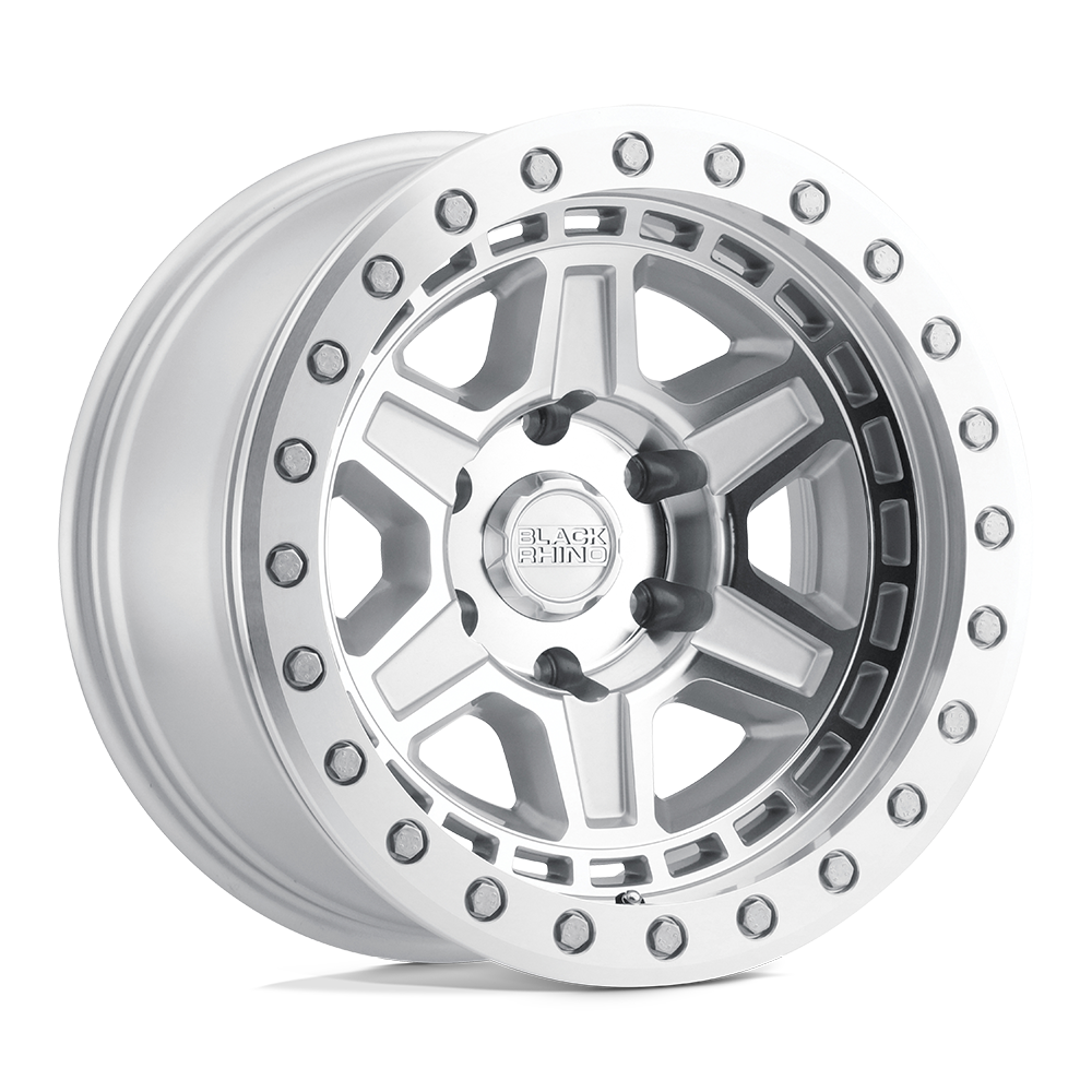 Black Rhino Hard Alloys RENO SILVER W/ MIRROR FACE & SILVER BOLTS