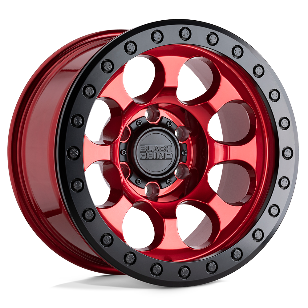Black Rhino Hard Alloys RIOT CANDY RED W/ BLACK RING & BOLTS