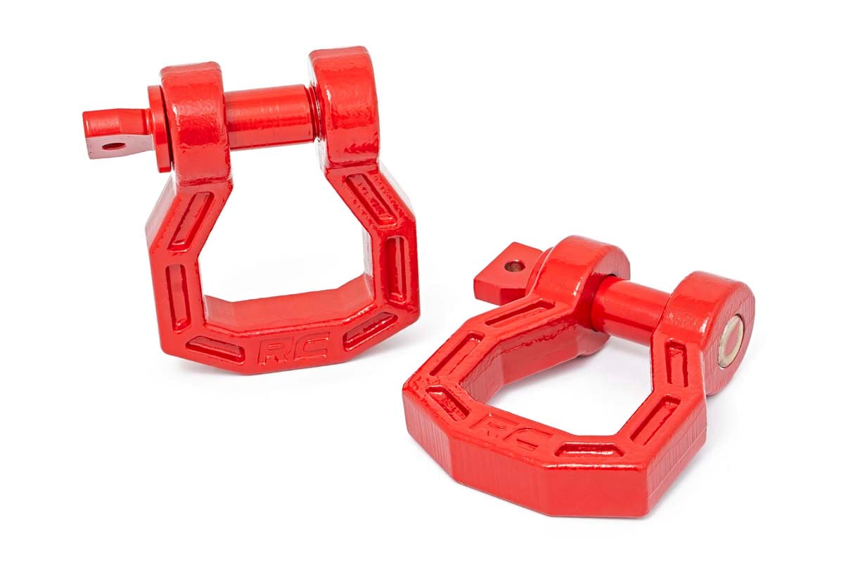 Rough Country D-Ring | Forged | Pair | Red