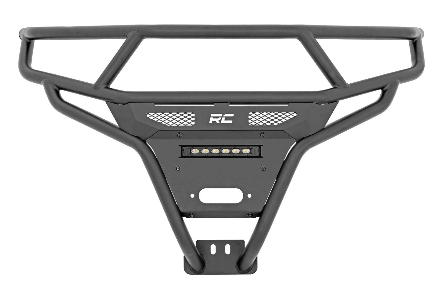 Rough Country Tubular Bumper | Front | Black Series LED | 6" Light | Slim Line | Polaris RZR XP 1000