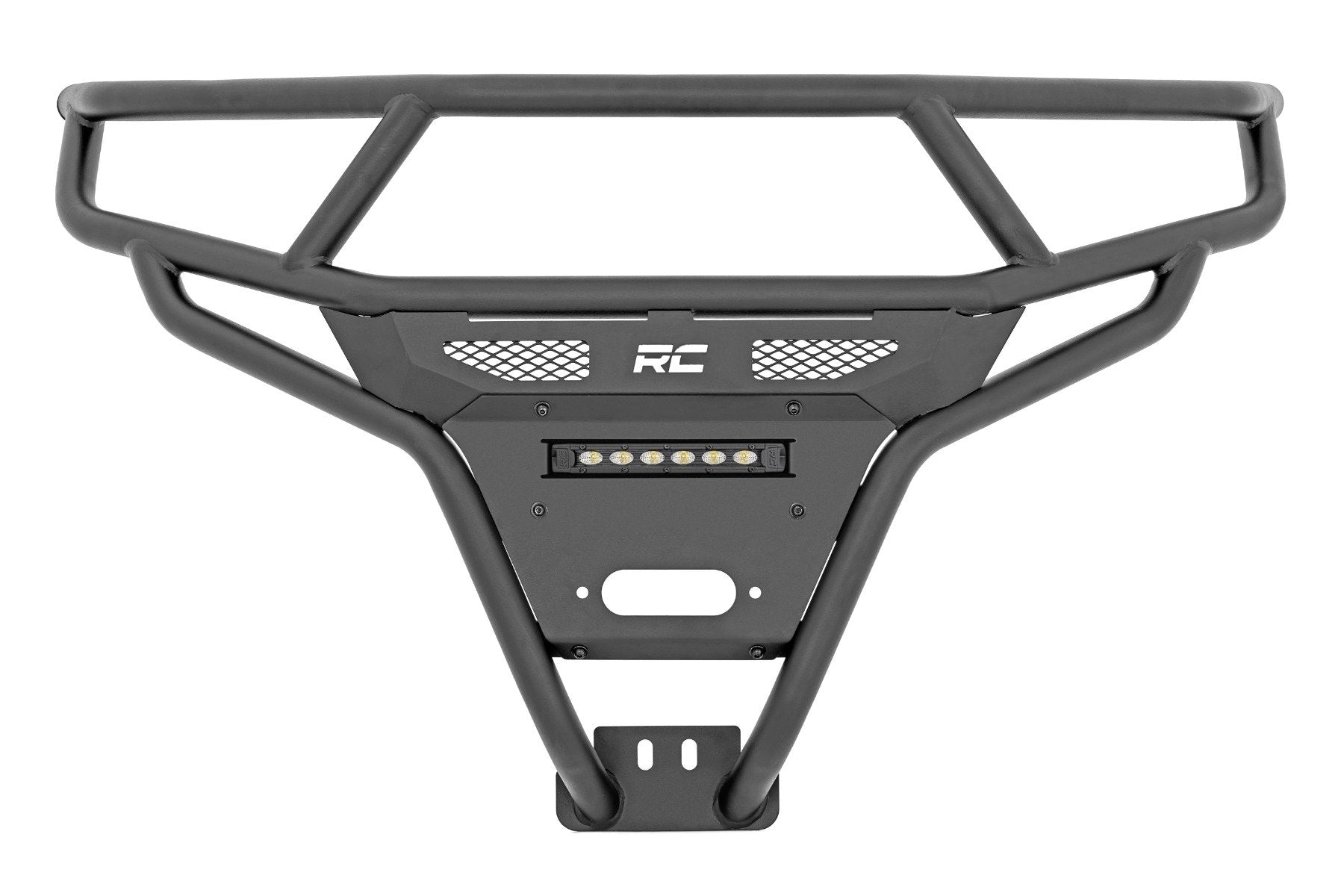 Rough Country Tubular Bumper | Front | Black Series LED | 6" Light | Slim Line | Polaris RZR XP 1000