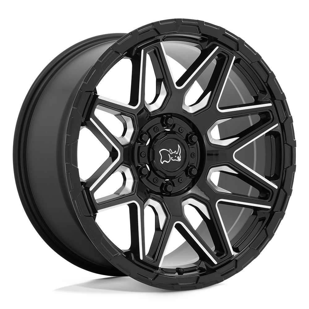 Black Rhino Hard Alloys SHOCKWAVE GLOSS BLACK WITH MILLED SPOKES