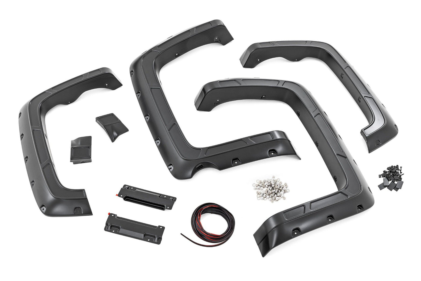 Rough Country Fender Flares | Defender l 5'9" Bed  | G7C Red Hot | Chevy Silverado 1500 (14-18 & Classic)