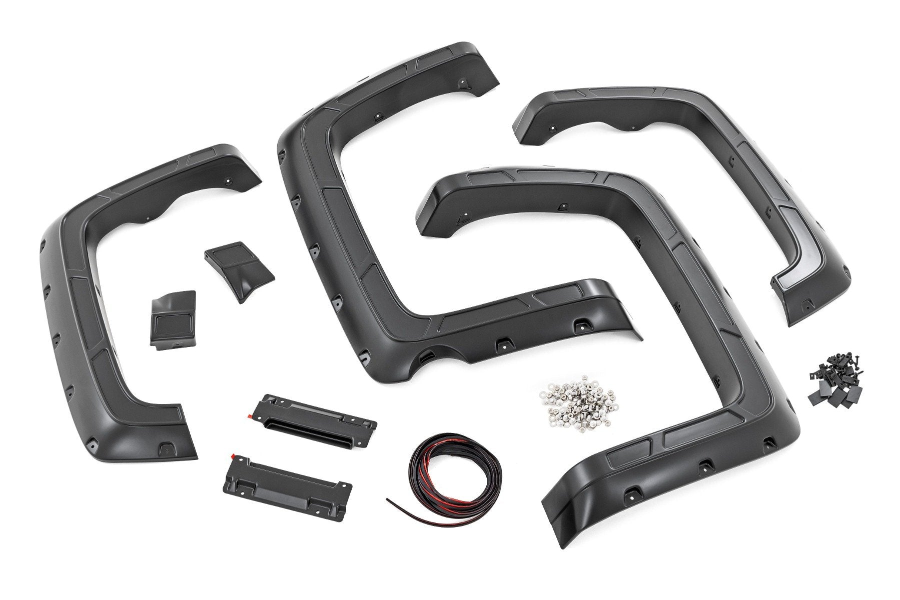 Rough Country Fender Flares | Defender l 5'9" Bed  | G7C Red Hot | Chevy Silverado 1500 (14-18 & Classic)
