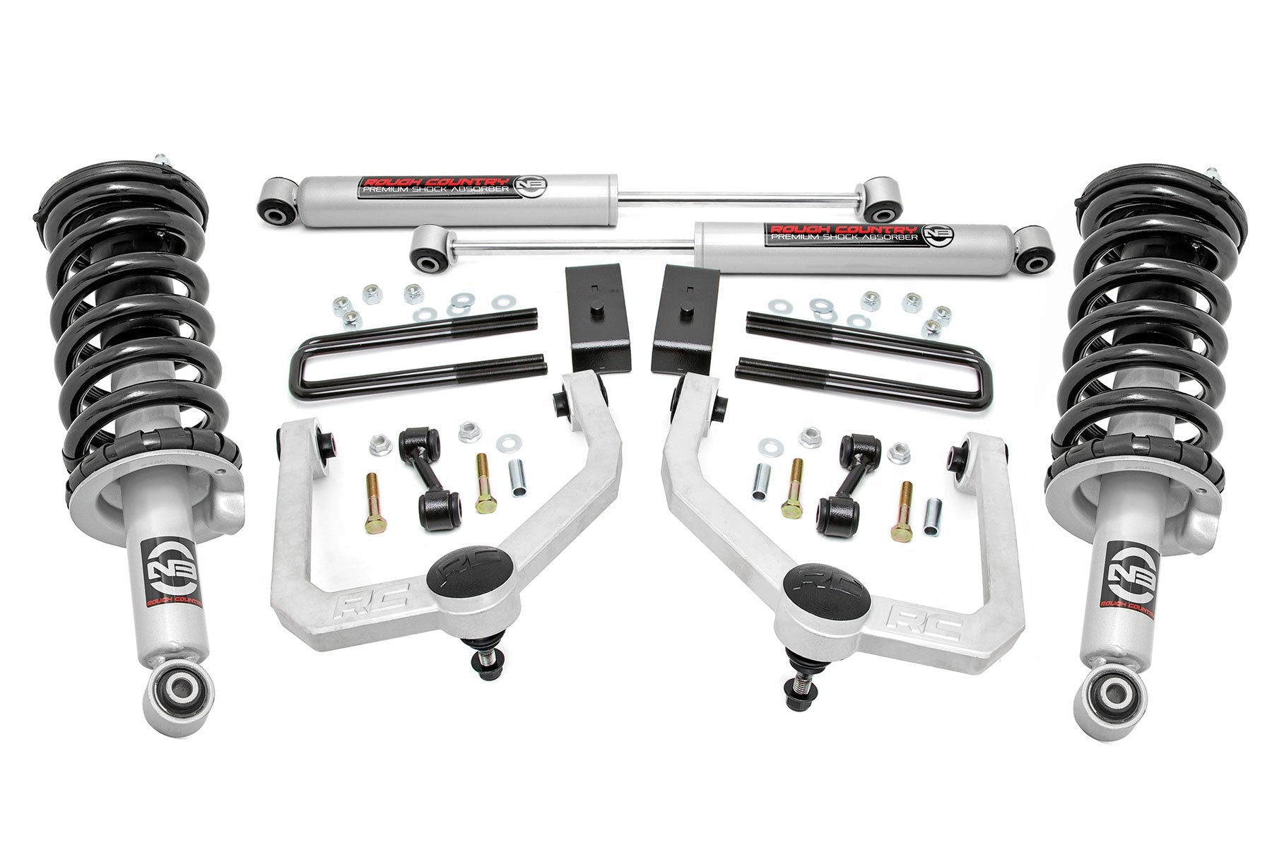 Rough Country 3 Inch Lift Kit | N3 Struts & Shocks | Nissan Titan 4WD (2017-2024)