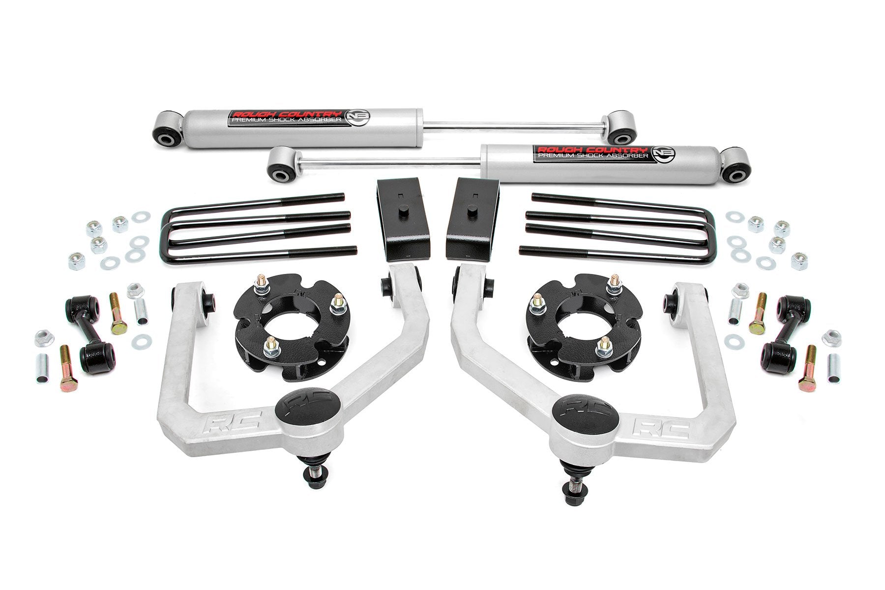 Rough Country 3 Inch Lift Kit | N3 Shocks | Nissan Titan 2WD/4WD (2004-2024)
