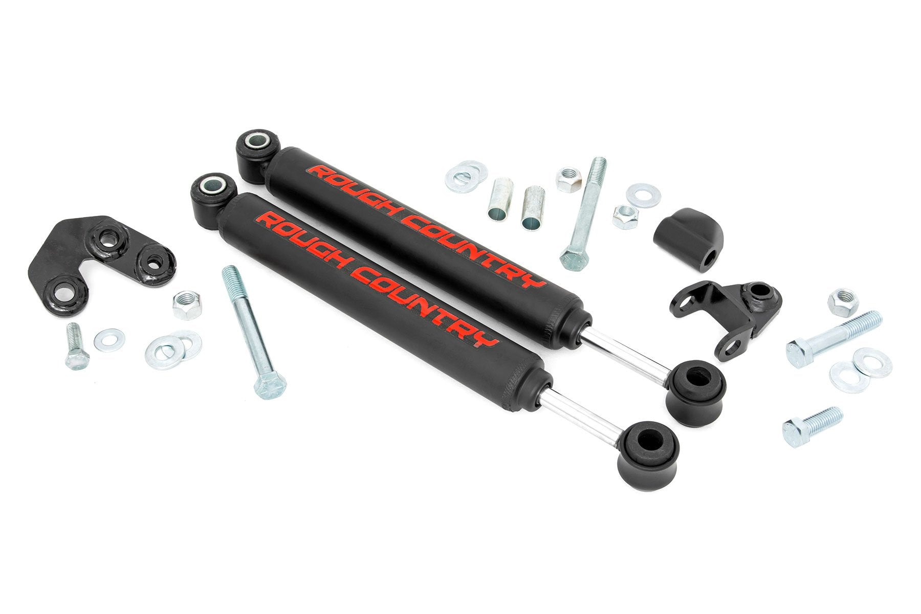 Rough Country Dual Steering Stabilizer | 2.5-6.5 Inch Lift | Jeep Comanche MJ/Wrangler TJ/Wrangler Unlimited