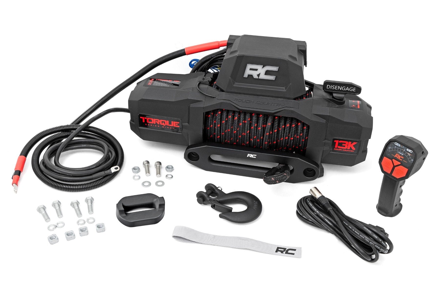 Rough Country 13000-Lb Pro Series Winch | Synthetic Rope