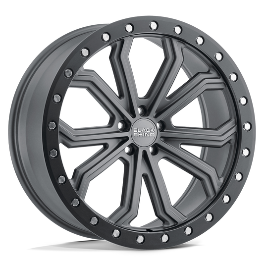 Black Rhino Hard Alloys TRABUCO MATTE GUNMETAL W/ BLACK RING & SILVER BOLTS