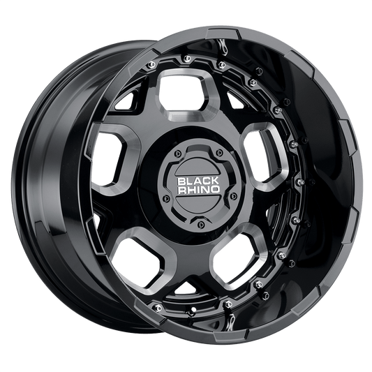 Black Rhino Hard Alloys GUSSET GLOSS BLACK W/ MILLED SPOKES