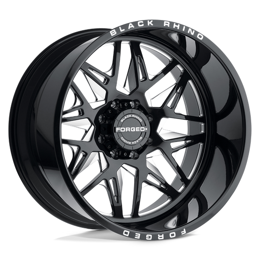 Black Rhino Hard Alloys TWISTER GLOSS BLACK W/ MILLED SPOKES DIRECTIONAL