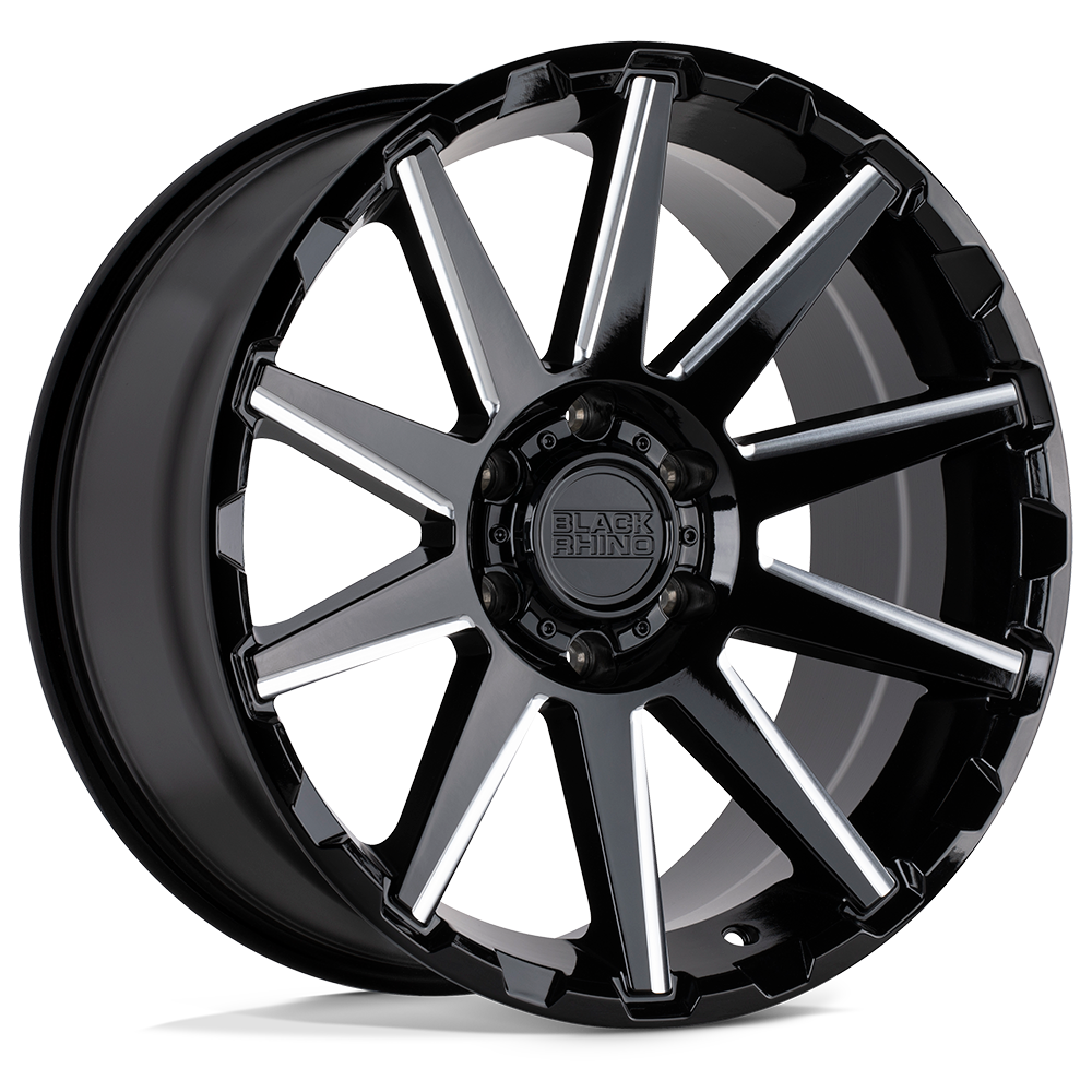 Black Rhino Hard Alloys TYPHOON GLOSS BLACK W/ MILLED SPOKES