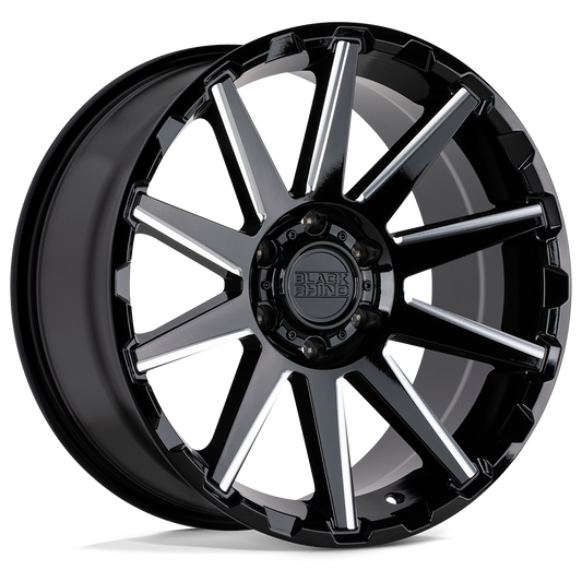 Black Rhino Hard Alloys TYPHOON GLOSS BLACK W/ MILLED SPOKES