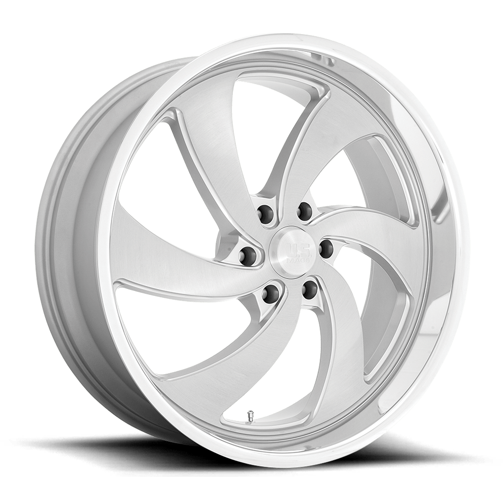 US Mag 1PC U134 DESPERADO SILVER BRUSHED FACE MILLED DIAMOND CUT MILLED