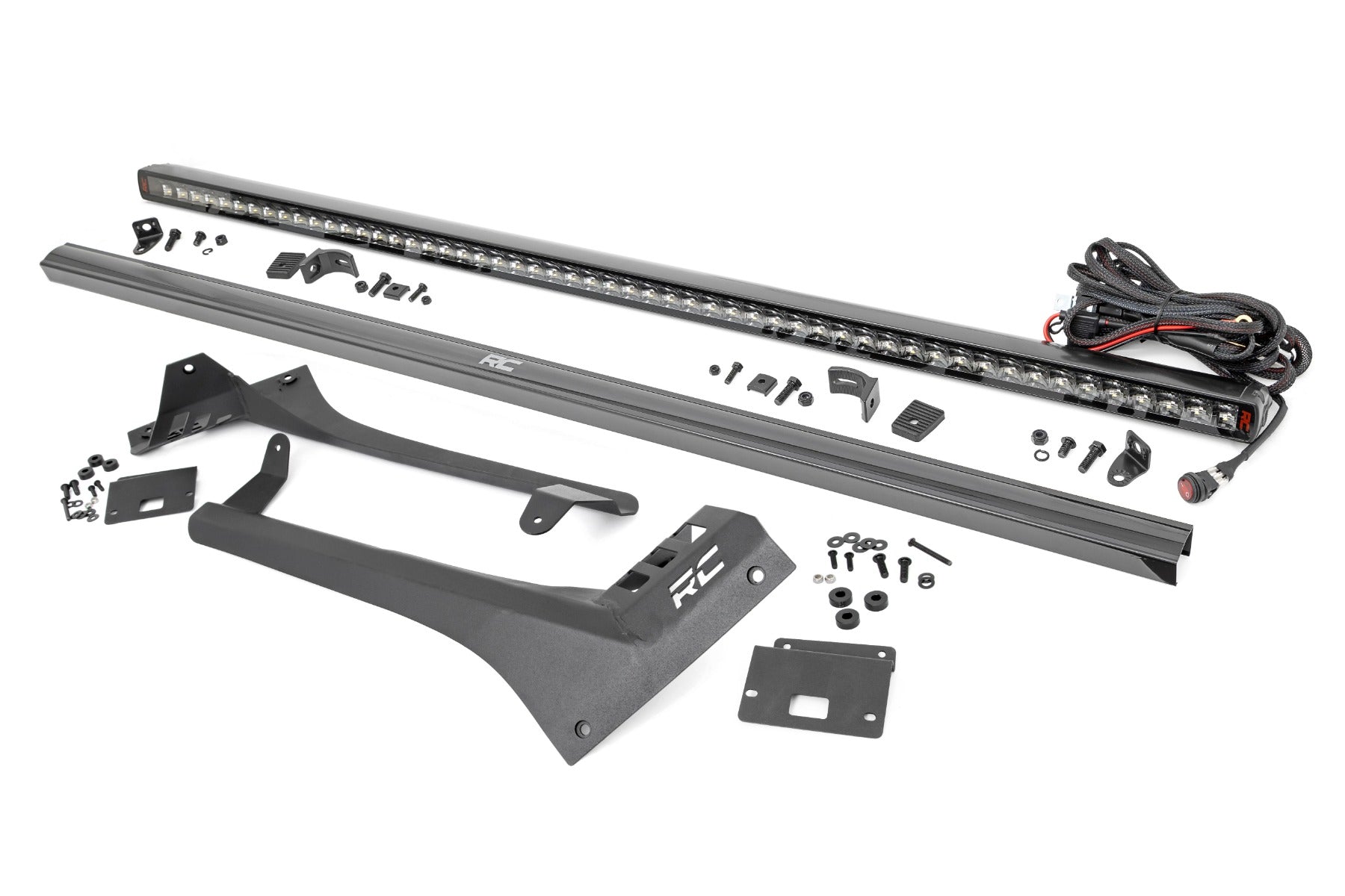 Rough Country LED Light Kit | Windshield | 50" Spectrum Single Row | Jeep Gladiator JT/Wrangler JL (18-26)