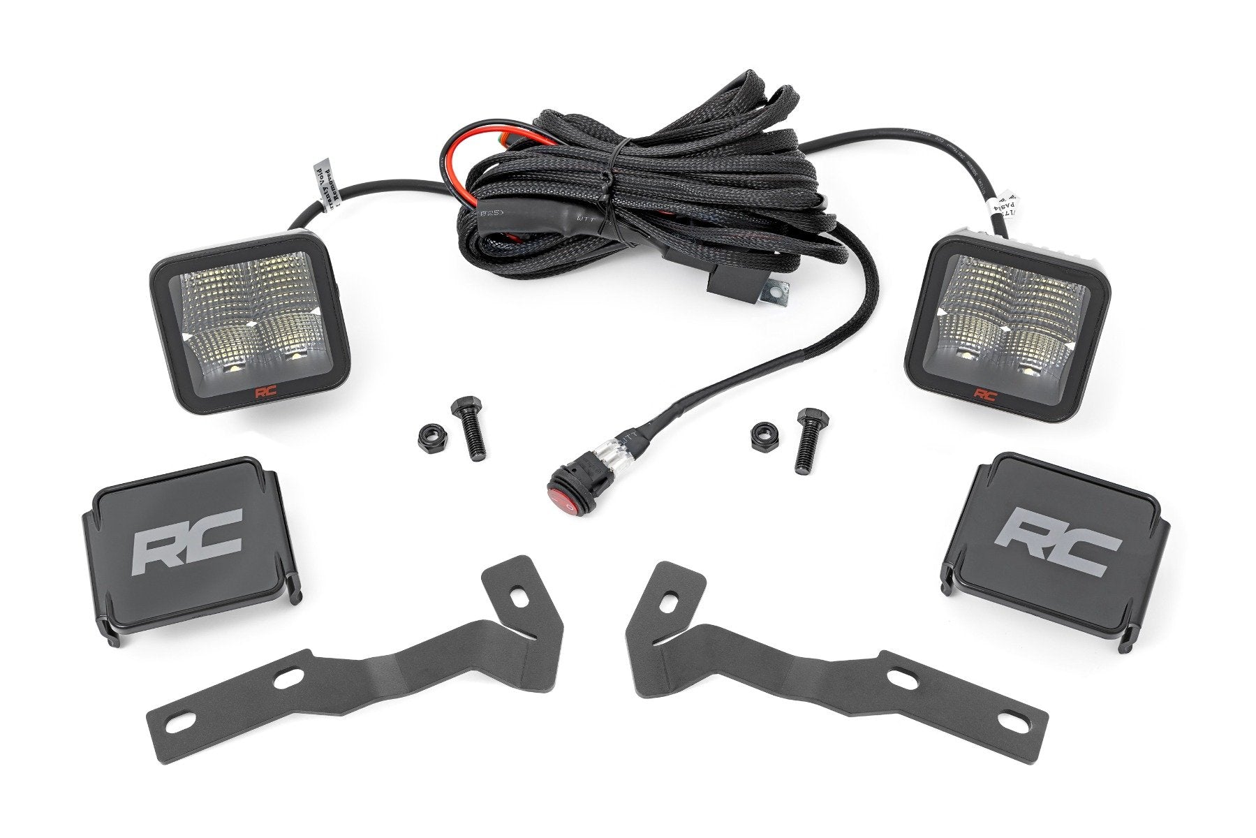 Rough Country LED Light Kit | Ditch Mount | 2" Spectrum Pair | Spot | Toyota Tacoma (16-23)