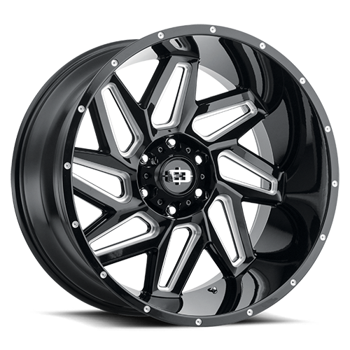VISION SPYDER CUSTOM WHEEL Gloss Black Milled Spoke
