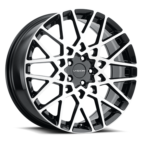 VISION RECOIL CUSTOM WHEEL Gloss Black Machined Face