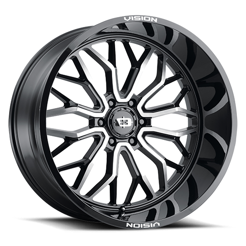 VISION RIOT CUSTOM WHEEL Gloss Black Machined Face