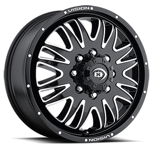 VISION RIVAL CUSTOM WHEEL Gloss Black Machined Face