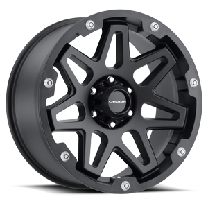 VISION SE7EN CUSTOM WHEEL Satin Black Milled Spoke