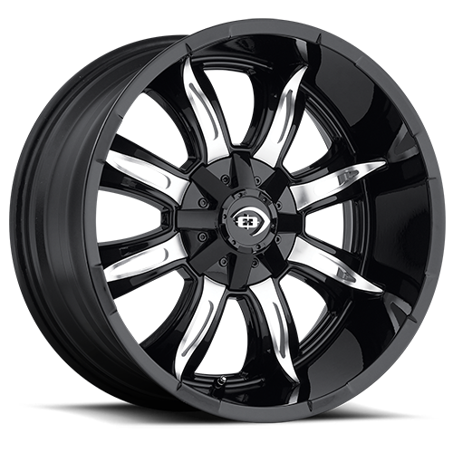 VISION MANIC CUSTOM WHEEL Gloss Black Machined Face