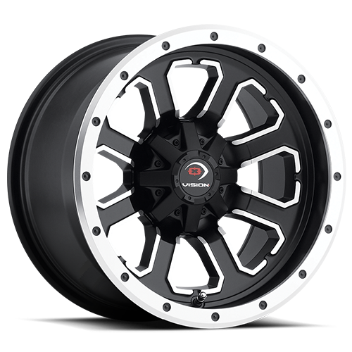 VISION COMMANDER CUSTOM WHEEL Matte Black Machined Face