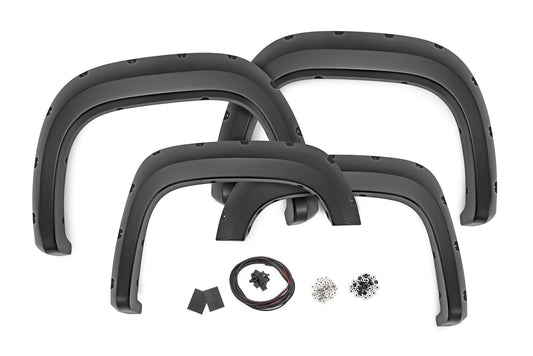 Rough Country Pocket Fender Flares | GBA Black | 6'7" & 8' Bed | GMC Sierra 1500 (07-13)