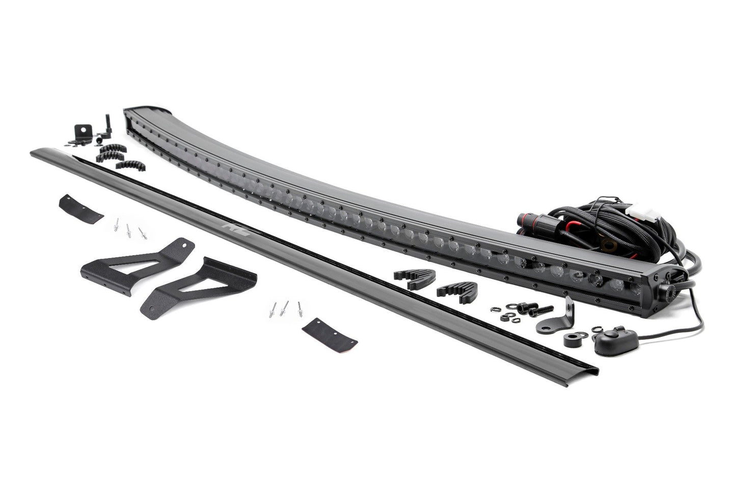 Rough Country LED Light Kit | Windshield Mount | 50" BLK Single Row | Jeep Cherokee XJ (84-01)
