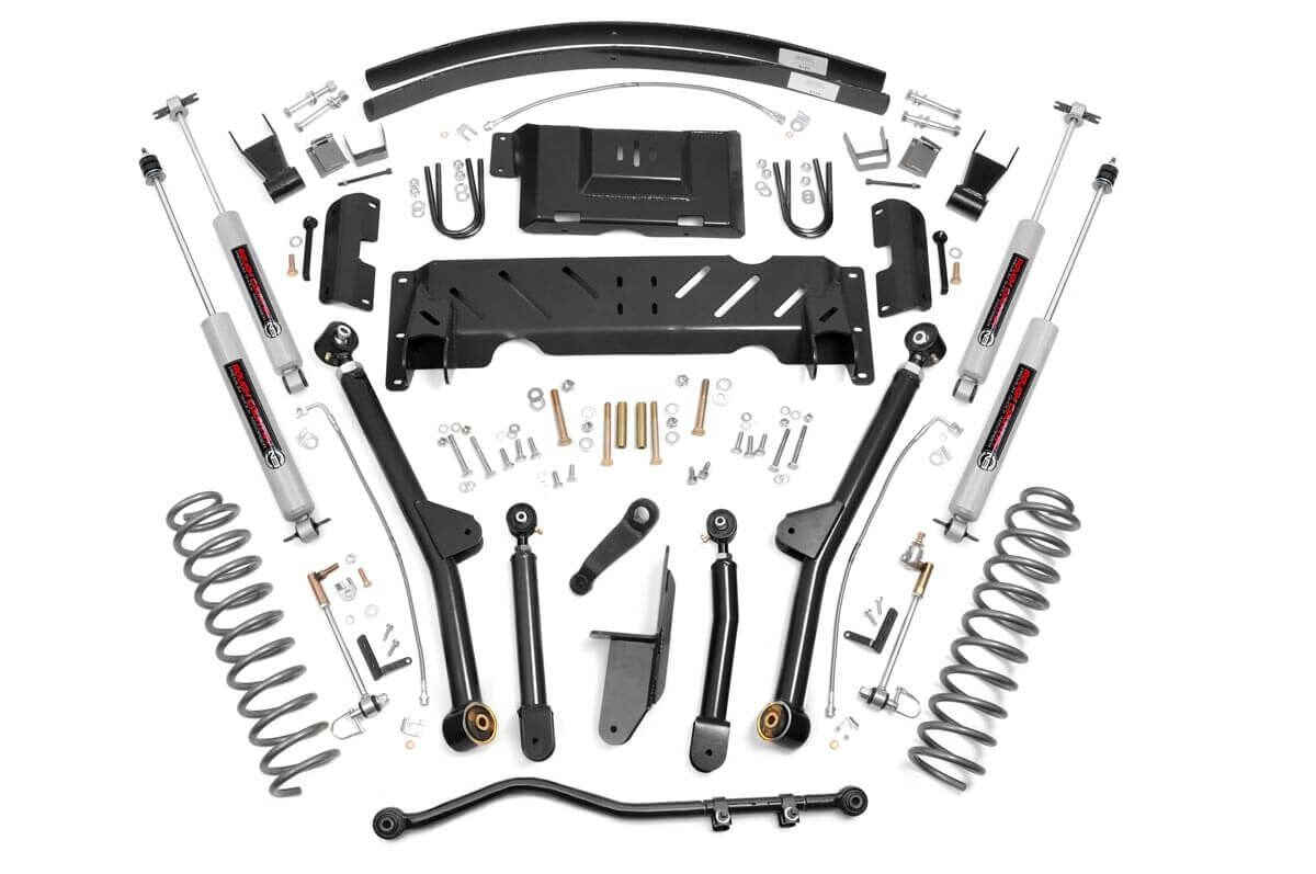 Rough Country 4.5 Inch Lift Kit | Long Arm | AAL | NP242 | Jeep Cherokee XJ 4WD (1984-2001)
