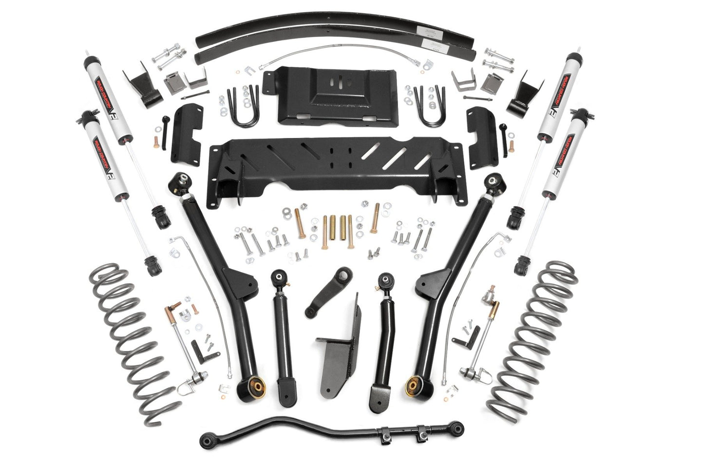 Rough Country 4.5 Inch Lift Kit | Long Arm | AAL | NP242 | V2 | Jeep Cherokee XJ 4WD (84-01)