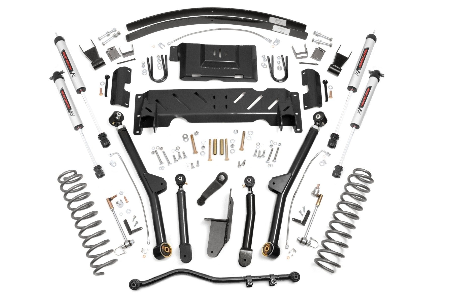 Rough Country 4.5 Inch Lift Kit | Long Arm | AAL | NP242 | V2 | Jeep Cherokee XJ 4WD (84-01)