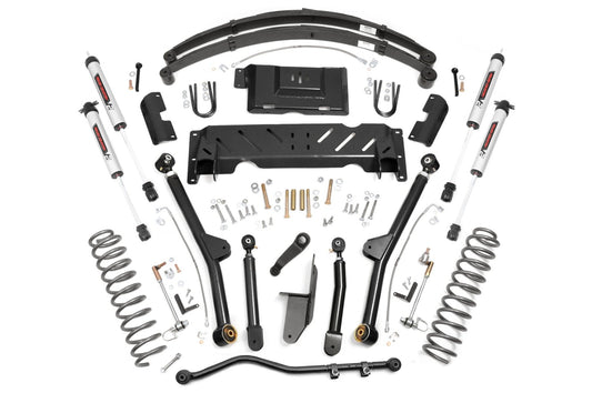 Rough Country 4.5 Inch Lift Kit | Long Arm | RR Leafs | V2 | Jeep Cherokee XJ 4WD (84-01)
